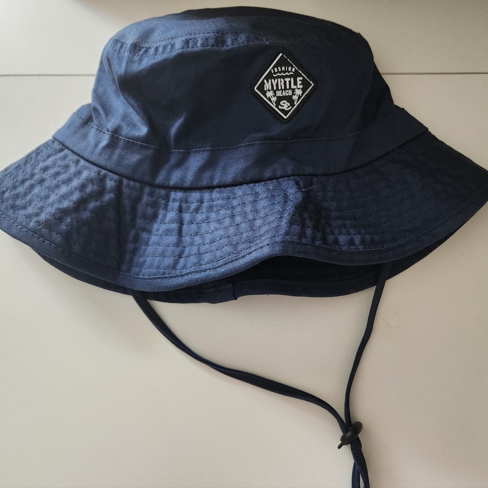 Myrtle Beach Navy Bucket Hat with Logo